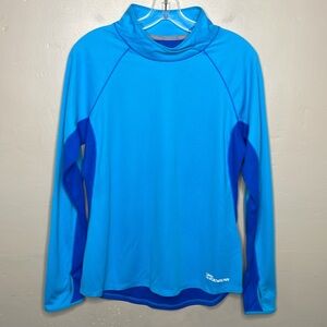 CABELA’S Guidewear Running Shirt Blue Thumb Holes Gorpcore Hiking Medium